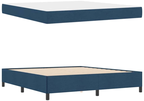vidaXL Boxspringbett Blau 180 x 200 cm Stoff 3398884 Bild 4