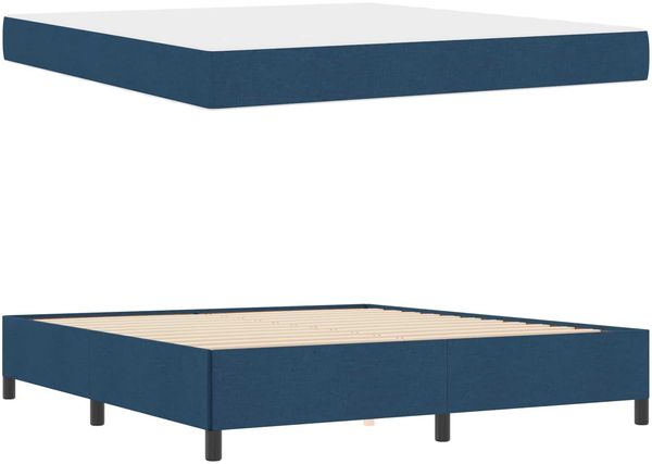 vidaXL Boxspringbett Blau 180 x 200 cm Stoff 3398884 Bild 5
