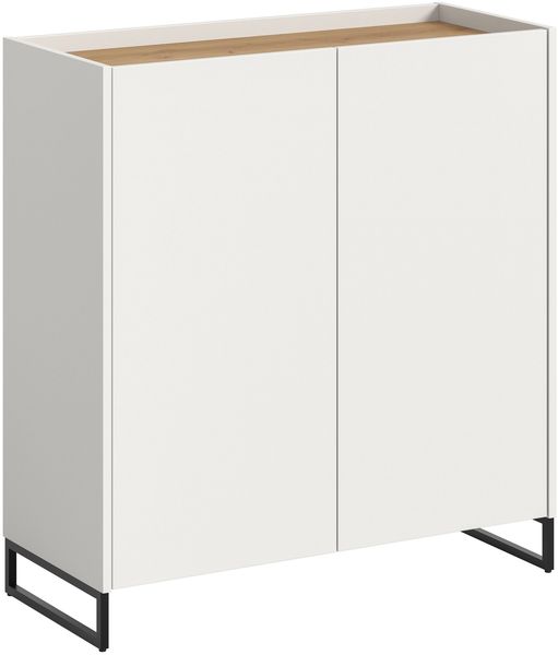 Schuhkommode B/H/T: 97x90x38 cm in weiß Nachbildung und Artisan Oak Nachbildung