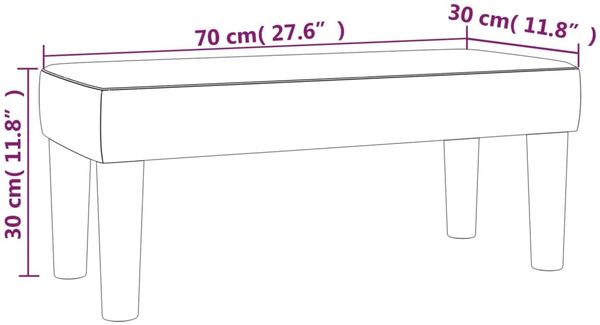 vidaXL Sitzbank Hellgrau 70x30x30 cm Samt 346638 Bild 7