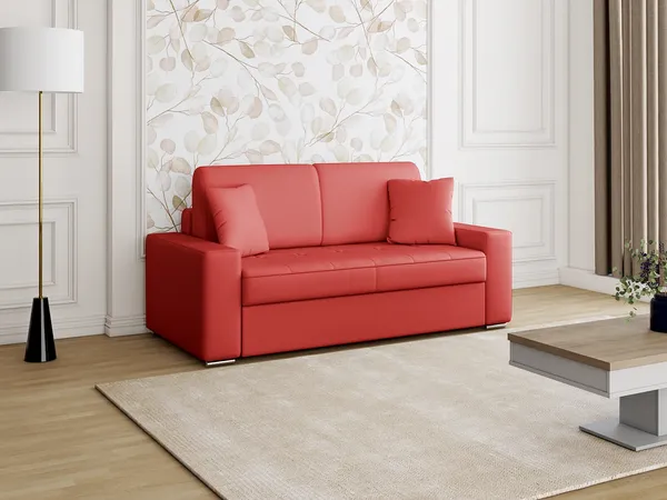 Schlafsofa 2-Sitzer EMIR - Rot - Liegefläche: 120 cm - Matratzenhöhe: 18 cm