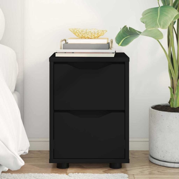 vidaXL Nachttisch Schwarz 30,5 x 30 x 43 cm Holzwerkstoff 888799 Bild 3