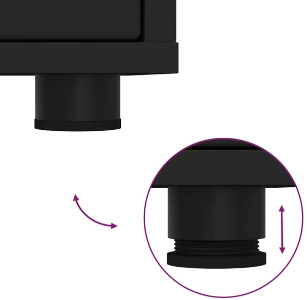 vidaXL Nachttisch Schwarz 30,5 x 30 x 43 cm Holzwerkstoff 888799 Bild 10