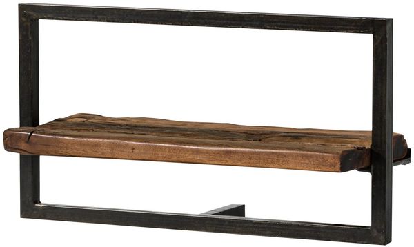 Wandregal Altholz 65x25x35 braun lackiert SEVILLA #08