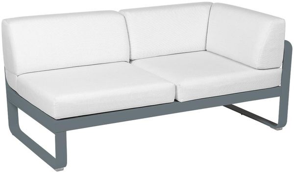 Bellevie Lounge Eck-Modul 26 Gewittergrau 81 Grauweiß 2-Sitzer rechts