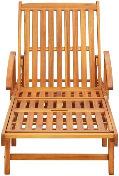 vidaXL Sonnenliegen 2 Stk. mit Auflagen Massivholz Akazie 3077343 Bild 3