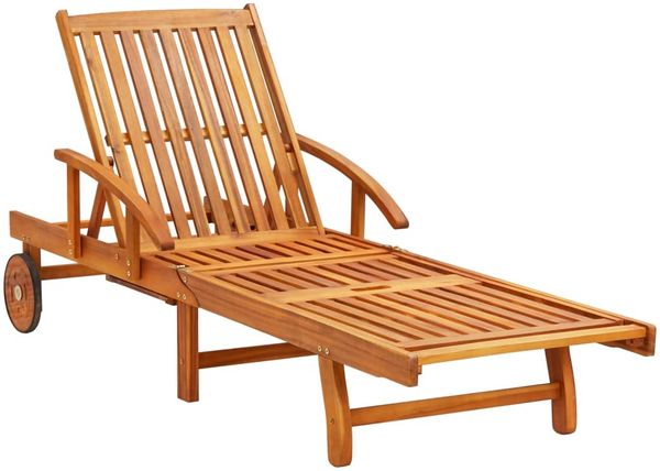 vidaXL Sonnenliegen 2 Stk. mit Auflagen Massivholz Akazie 3077343 Bild 2