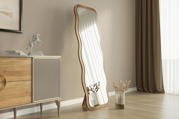 Spiegel, 'Aror', 160 x 2,2 x 50, Nussbaum