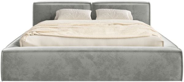 Selsey 'Tilves Slim'Polsterbett 180x200 mit Bettkasten und Lattenrost, Velours, grau Bild 6