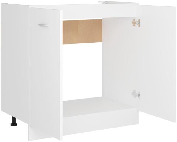 vidaXL Spülenunterschrank Lyon Weiß 80x46x81,5 cm Holzwerkstoff 801196 Bild 8