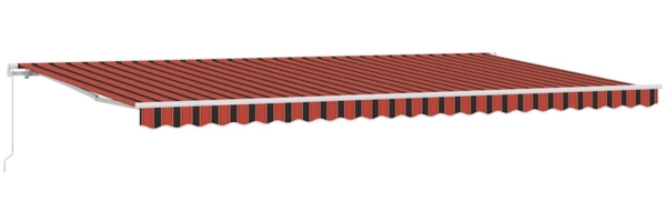 vidaXL Einziehbare Markise Orange und Braun 600 x 350 cm 3331701