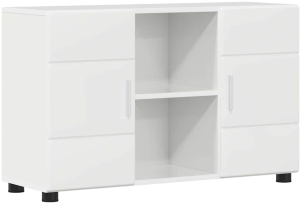 vidaXL Sideboard Hochglanz Weiß 88,5 x 30,5 x 55,5 cm Holzwerkstoff 880295