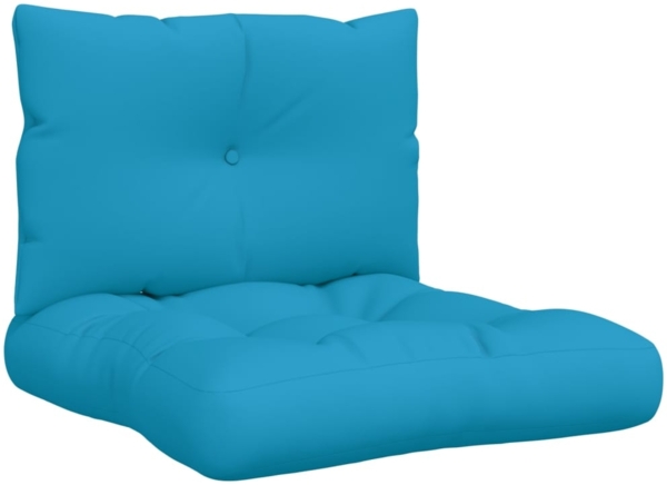 vidaXL Palettenkissen 2 Stk. Blau Stoff