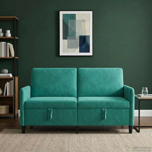 vidaXL Sofa mit Stauraum Türkis 152 x 78 x 87 cm Polyester 42036943
