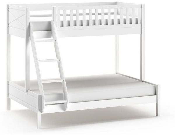 Etagenbett Karyl 208x158x175 Familienbett Massivholz Weiß Bild 2