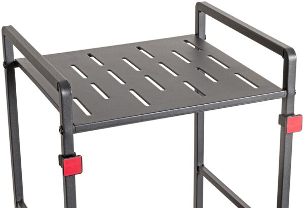 Regal >59826< 4 Böden, in anthrazit, Stahlrohr, Metall - 33x106x28cm (BxHxT) Bild 5
