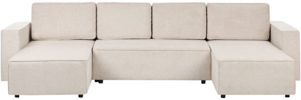 U-förmiges Sofa VATNE Helles Beige Stoff Symmetrisch