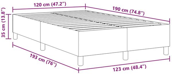 vidaXL Plattformbettgestell Hellgrau 120 x 190 cm Cordstoff 3337397 Bild 10