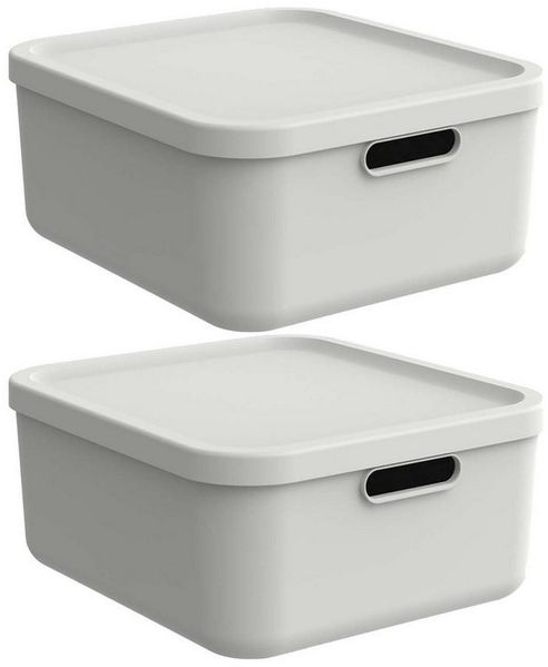 ROTHO Aufbewahrungsbox Albula Light 2er-Set Aufbewahrungskiste 20l (Aufbewahrungsboxenset, 2er-Set)