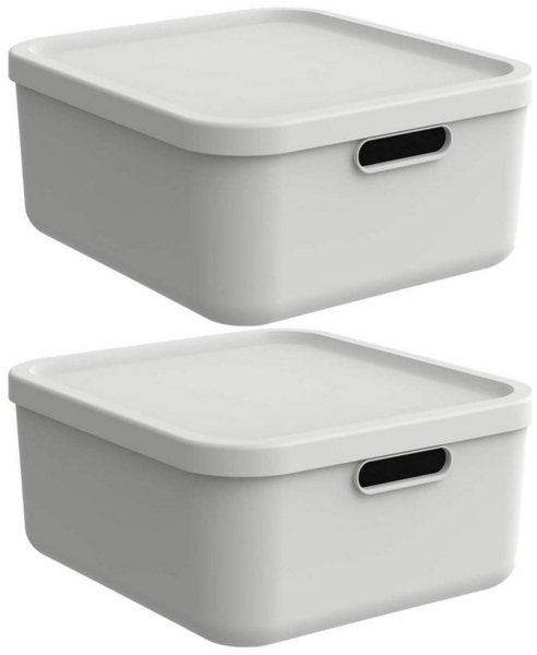 ROTHO Aufbewahrungsbox Albula Light 2er-Set Aufbewahrungskiste 20l (Aufbewahrungsboxenset, 2er-Set)