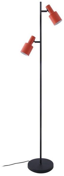 Lindby Stehlampe Ovelia, Metall, Schwarz IP20, 2 x 15 W LED