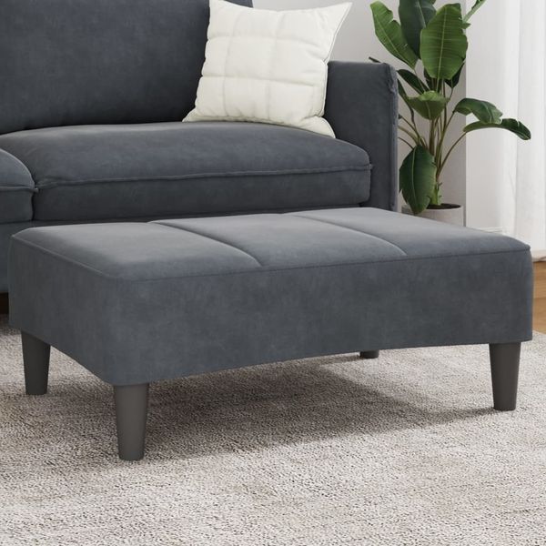 vidaXL Fußhocker Dunkelgrau 77x55x31 cm Samt 4007376