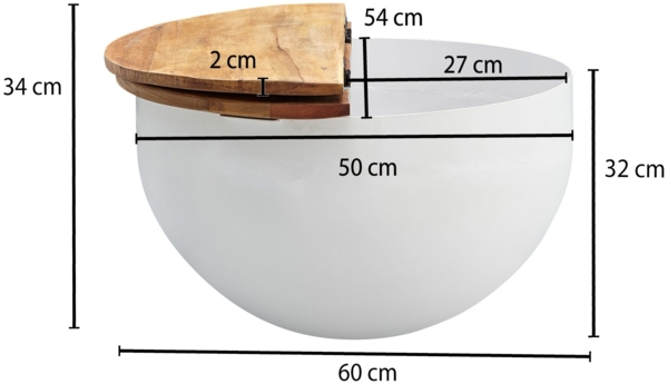 Wohnling Couchtisch, braun/bunt/weiß, Mango Bild 6