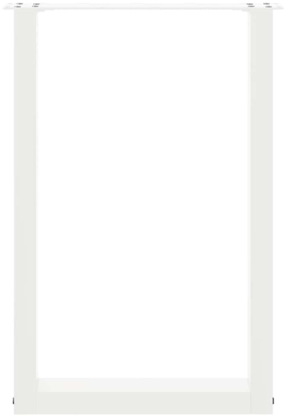 vidaXL Esstischbeine U-Form 2 Stk. Weiß 50x(72-73) cm Stahl 4013177 Bild 4