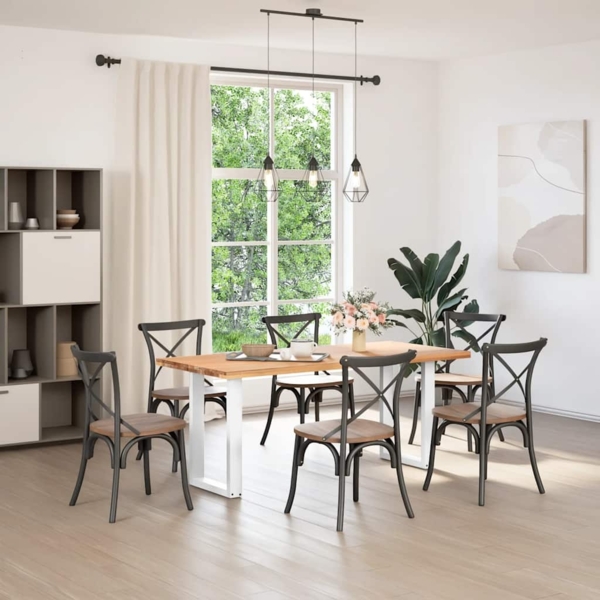 vidaXL Esstischbeine U-Form 2 Stk. Weiß 50x(72-73) cm Stahl 4013177 Bild 1