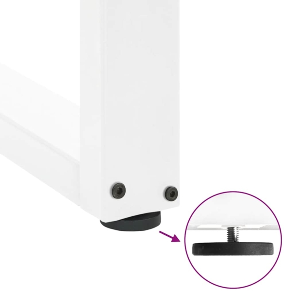 vidaXL Esstischbeine U-Form 2 Stk. Weiß 50x(72-73) cm Stahl 4013177 Bild 8