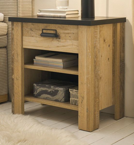 Nachttisch Stove in Used Wood hell 60 x 61 cm