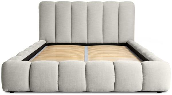 Polsterbett Doppelbett HEDA 160x200cm Komplettset in Stoff Boston Lichtgrau Bild 3