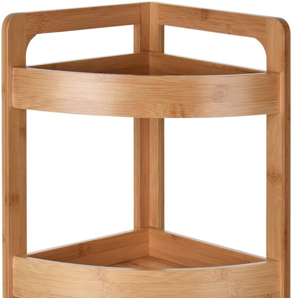 Bambus Badezimmer Badregal Eckregal Wandregal Regal 3 Etagen 23xH61cm Bild 2