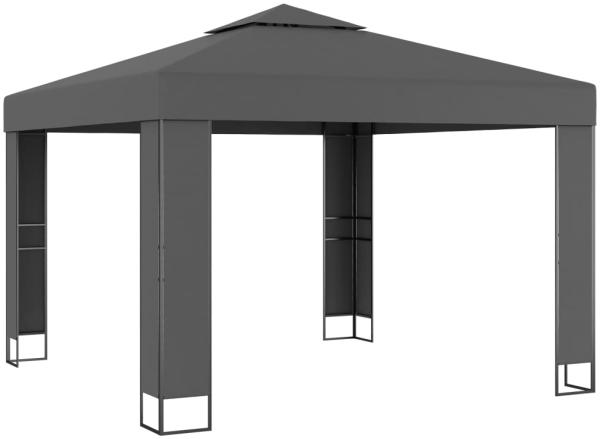 vidaXL Pavillon mit Doppeldach 3 x 3 m Anthrazit 47952