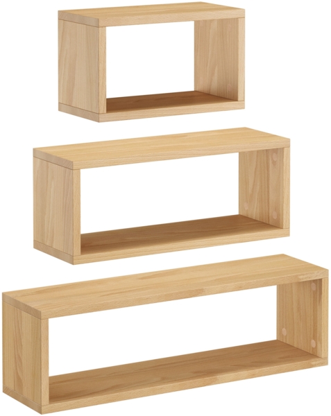 Wandablage Regal Ablage aus Buche Länge wählbar V-90.84-53Dreierpack