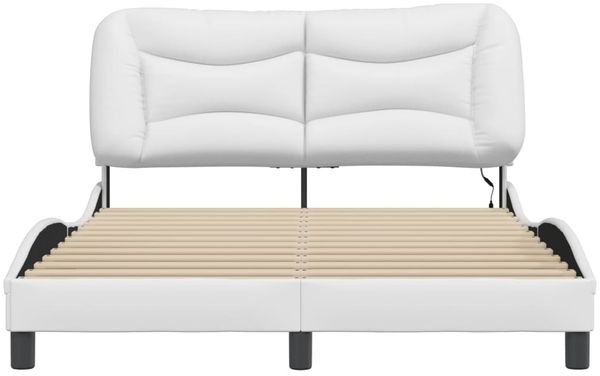 Einzelbettgestell Design für Erwachsene mit LED ohne Matratze Weiß 120x200 cm d3601e Bild 6