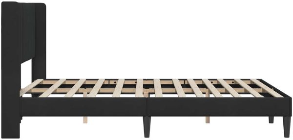vidaXL Bettrahmen mit Kopfteil Schwarz 120 x 190 cm Samt 42027495 Bild 5
