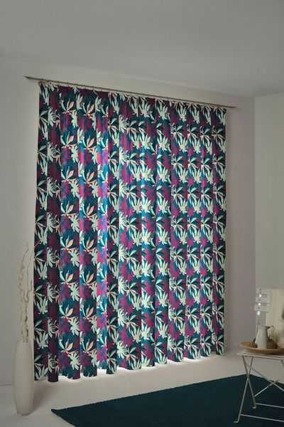 Adam Vorhang Vorhang Jungle aus 100 % Bio-Baumwolle, Kräuselband (1 St), Kräuselband (1 St), blickdicht, Jacquard, Blickdichter Vorhang Jungle aus Bio-Baumwolle Made in Germany