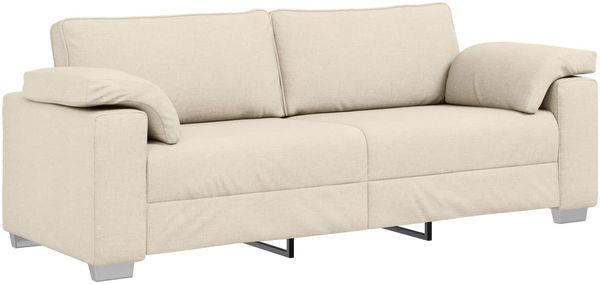 vidaXL 3-Sitzer-Sofa Beige 220 cm Leinenmischgewebe 4105246