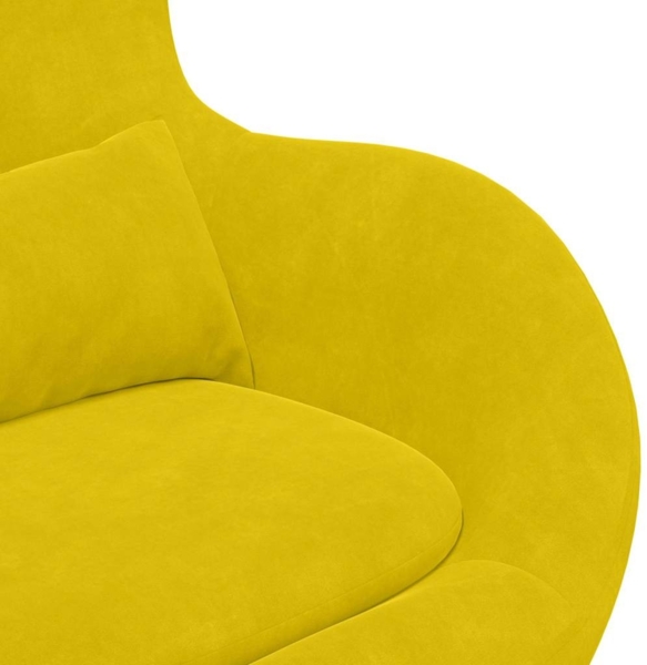 vidaXL Eiersessel Gelb 63 x 73 x 90 cm Samt 42002763 Bild 5