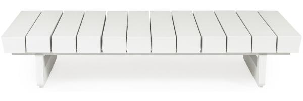 Couchtisch Infinity aus Aluminium 126 cm, Weiß