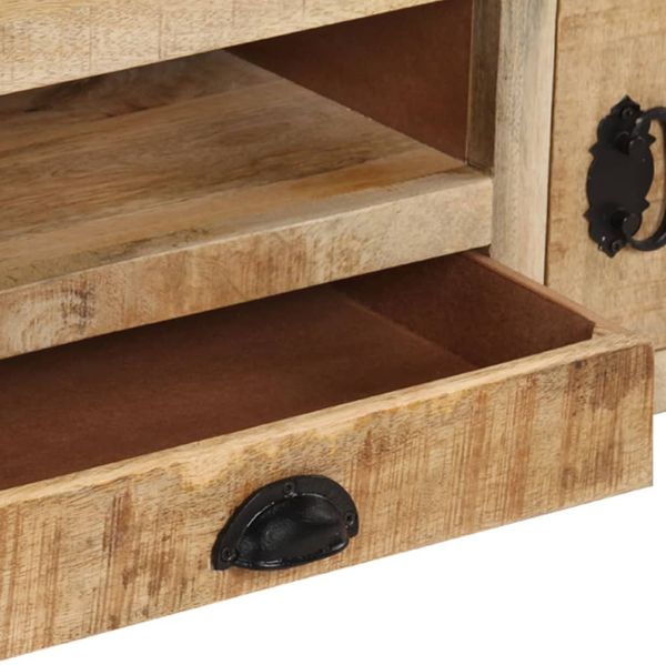 vidaXL TV-Schrank mit Rädern 110x30x37 cm Massivholz Mango 328317 Bild 7