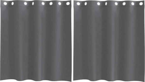 vidaXL Voile Vorhänge mit Ösen 2 Stk. Dunkelgrau 140x140 cm 4102077