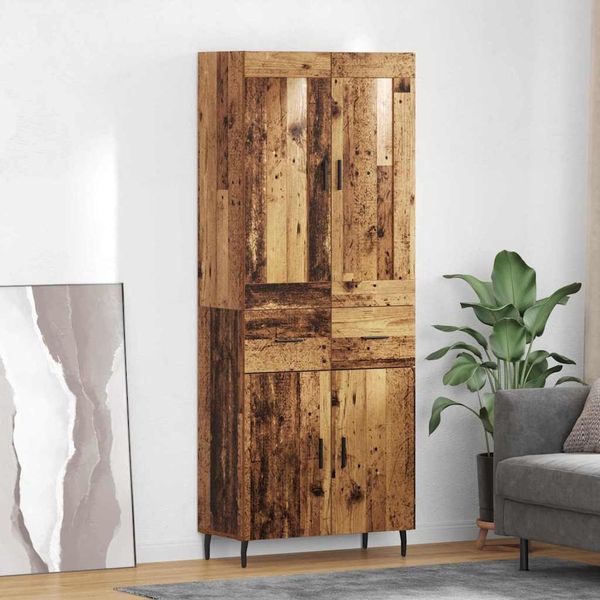 vidaXL Highboard mit Schubladen 2 pcs Altholz Holzwerkstoff 3415793