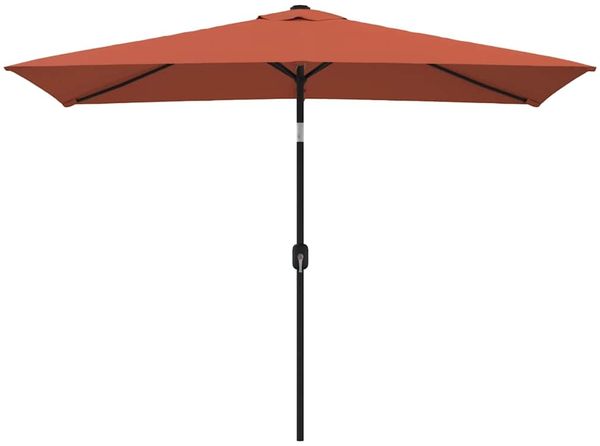 Sonnenschirm, Terrassenschirm mit Metall-Mast 300x200 cm Terrakotta