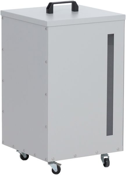 Pelletbehälter HWC-Q30, Pelletbox, Aufbewahrungsbox für z.B. Tierfutter, Sichtfenster Rollen 62 x 36 x 36 cm ~ weiß-hellgrau Bild 9