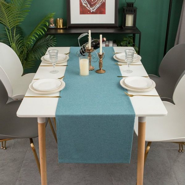 Simurq Tischläufer Modern Outdoor - Indoor Abwaschbar, (Table Runner Tischband, Pflegeleicht & fleckenabweisend Läufer)