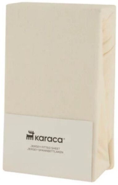 Karaca Bett-Set Karaca Home Jersey Spannbettlaken Bettlaken 160x200+30 cm, Creme