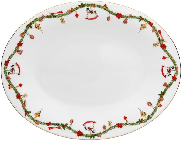 Hutschenreuther Platte 36cm oval Nora Christmas