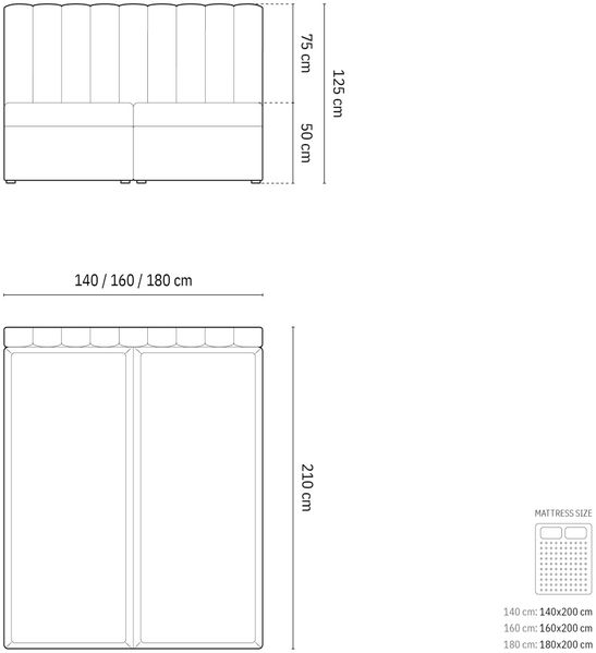 Micadoni Boxspringbett Kelp Samt Hellblau 160x200 Bild 6